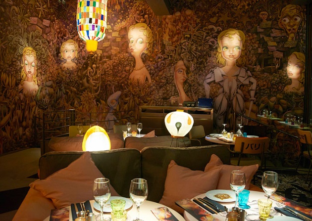 Starck channelled his limitless creative madness into the Miss Kō interiors, a place where art has no barriers and dinners are served with technology."