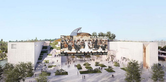 "Shigeru Ban has won an international design competition to design “Cité Musicale,” a new mixed-use cultural center slated for Seguin Island in Paris."