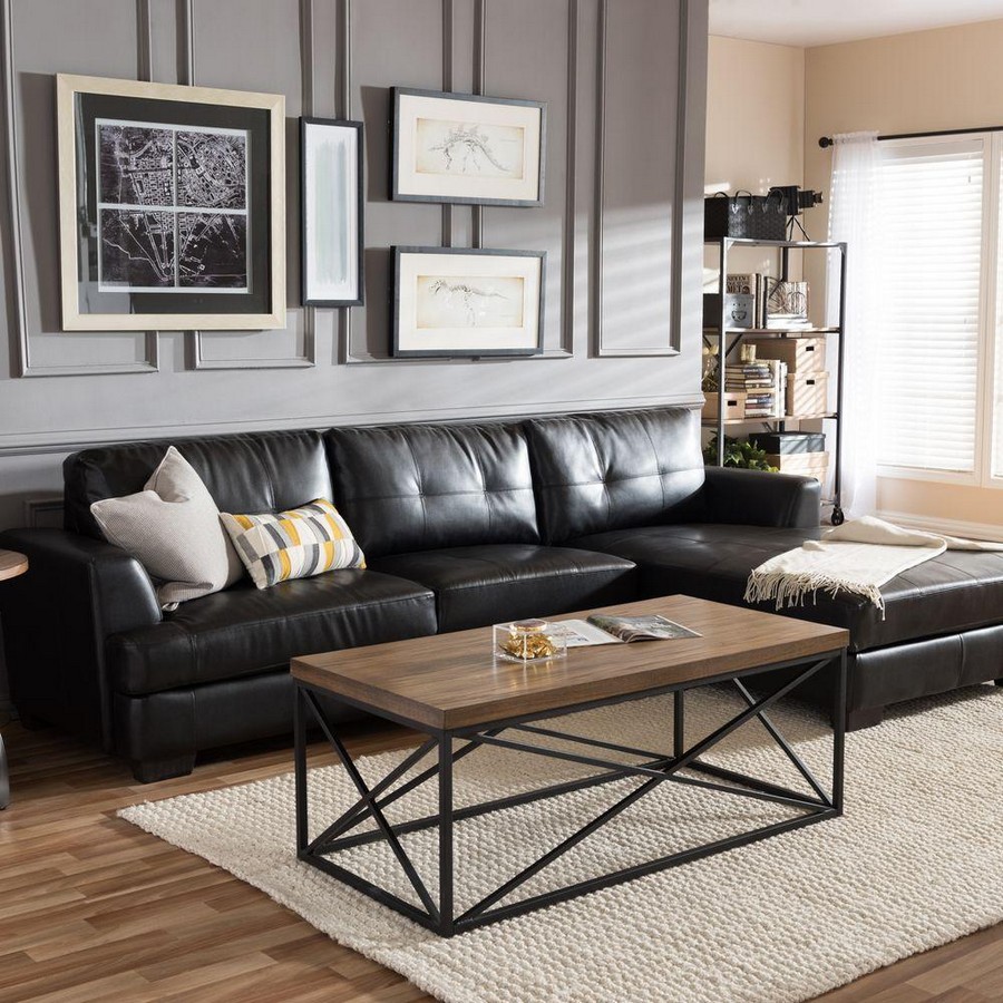 Black Leather Sofas, Living Room Black Sofa Interior Design Ideas