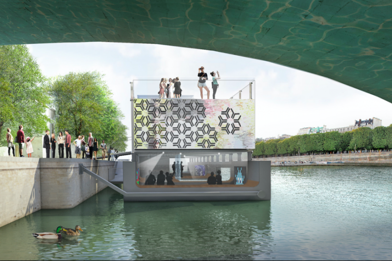 Fluctuart, The Floating Urban Art Centre in Paris